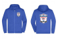 Preview: Sweatjacke "Hansa Fanclub Nordhessen" mit Kapuze & Kangurutasche - royalblau - Brustlogo & gr. Rückenlogo